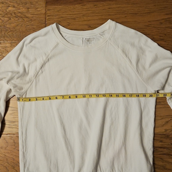 Athleta White Sundown Sweatshirt Size Medium Tall M|T - Picture 4 of 7